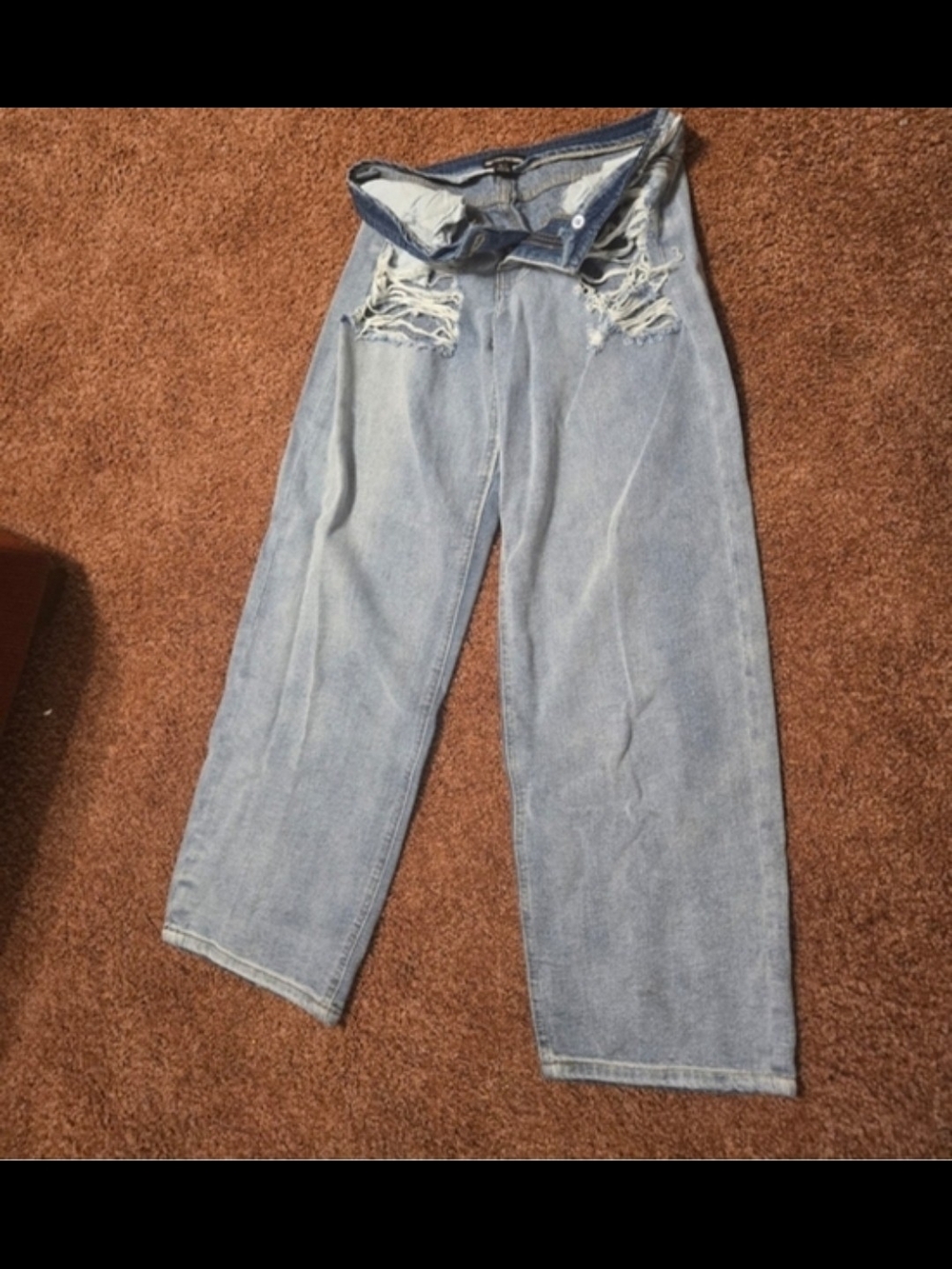 PrettyLittleThing Light Blue Denim Jeans UK6